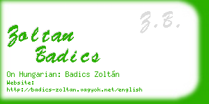 zoltan badics business card